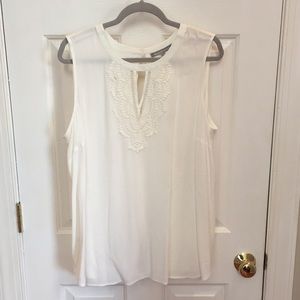 Sleeveless Blouse with Beautiful Embroidery Detail